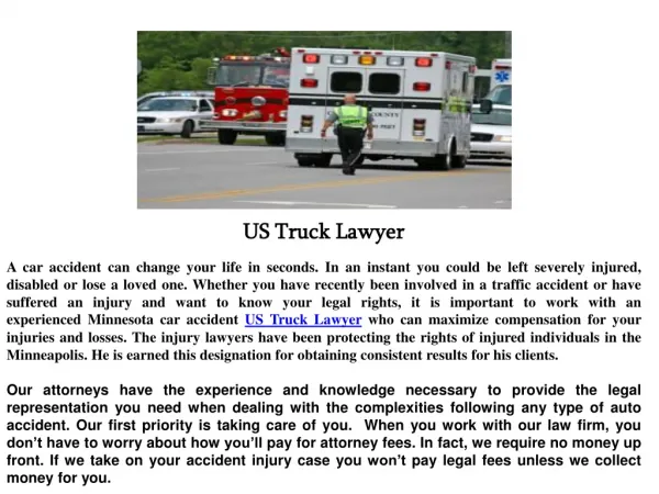 US Truck Lawyer