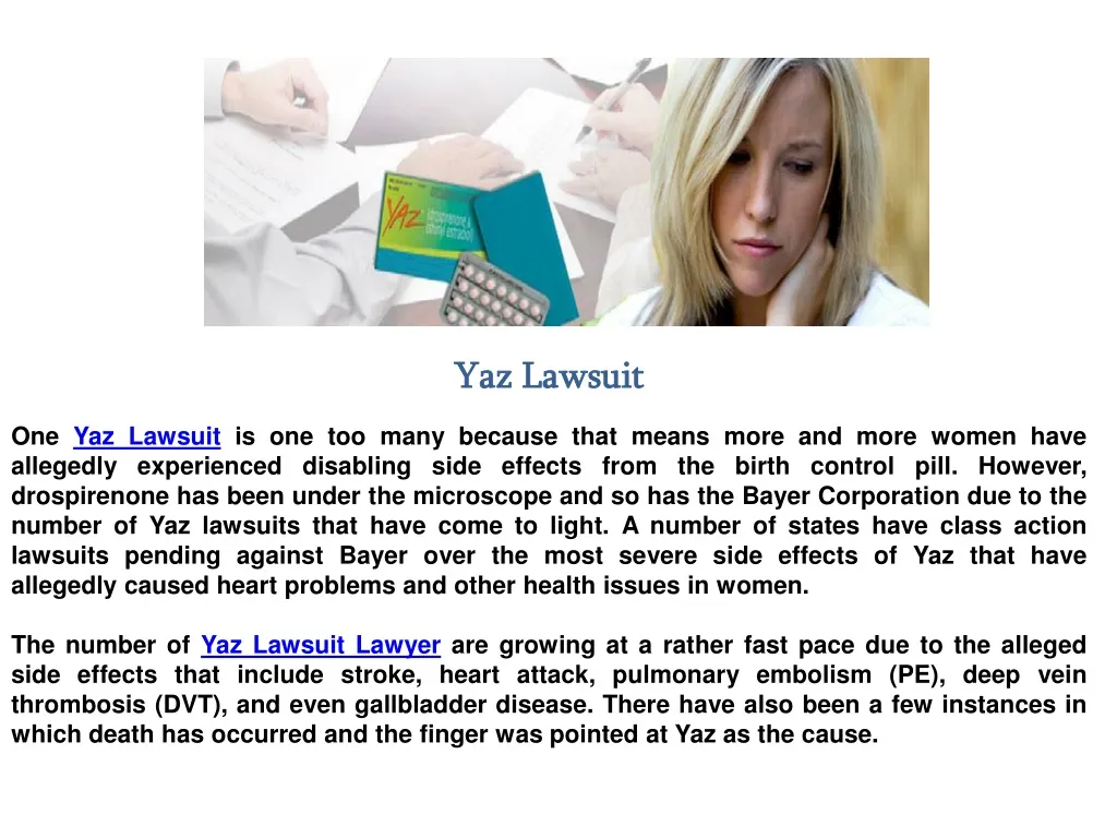 yaz lawsuit one yaz lawsuit is one too many