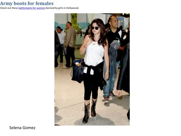 Cool combat boots on female celebrities