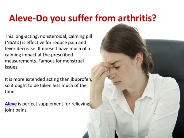 Aleve-natural supplement for arthritis