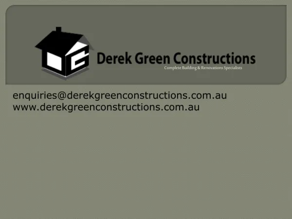 Derek Green Constructions - Complete Building