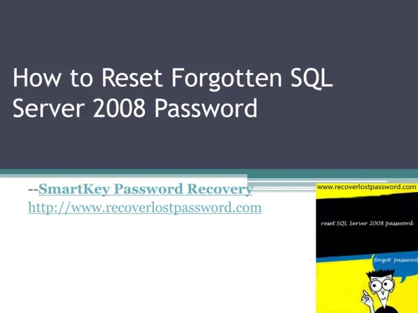 How to reset Forgotten SQL Server 2008 Password