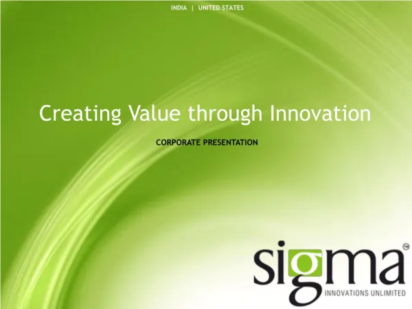 Sigma Corporate Presentation