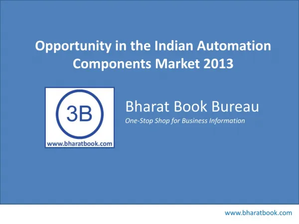 Opportunity in the Indian Automation Components Market 2013