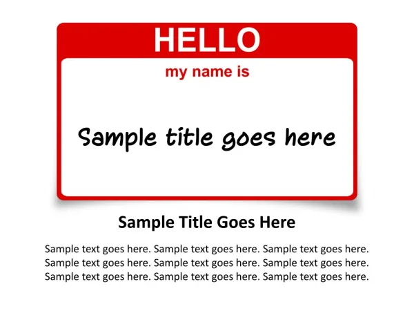 PowerSlides: Name Tag Red