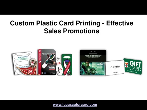 Custom Plastic Card Printing - Effective Sales Promotions