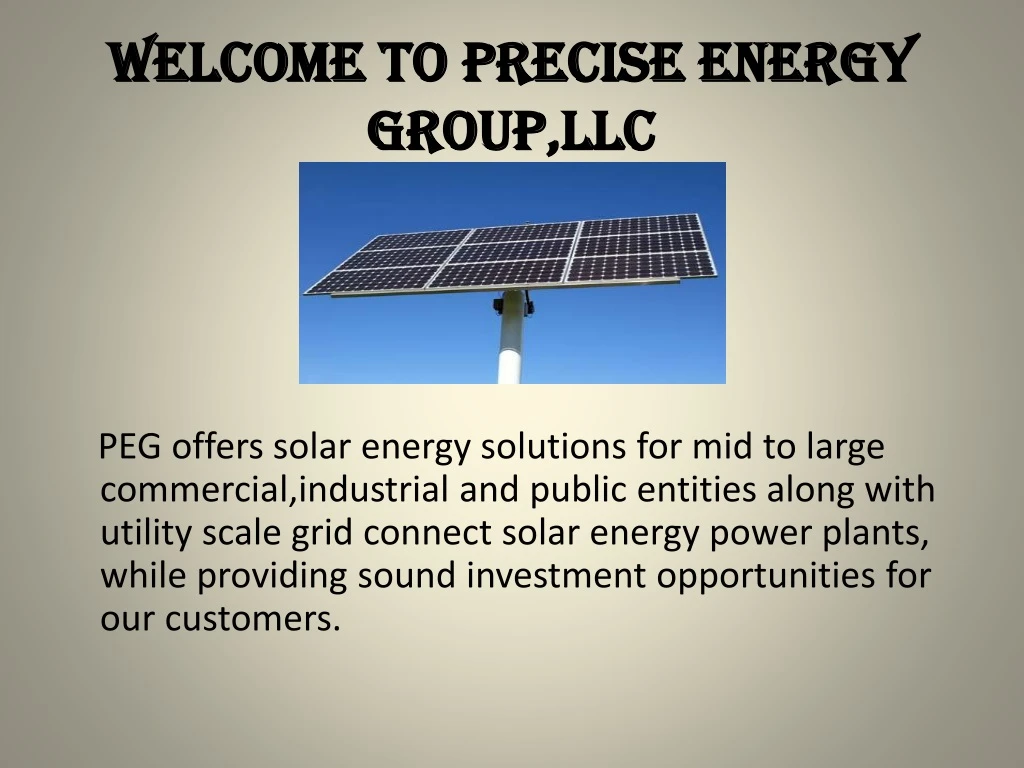 welcome to precise energy group llc