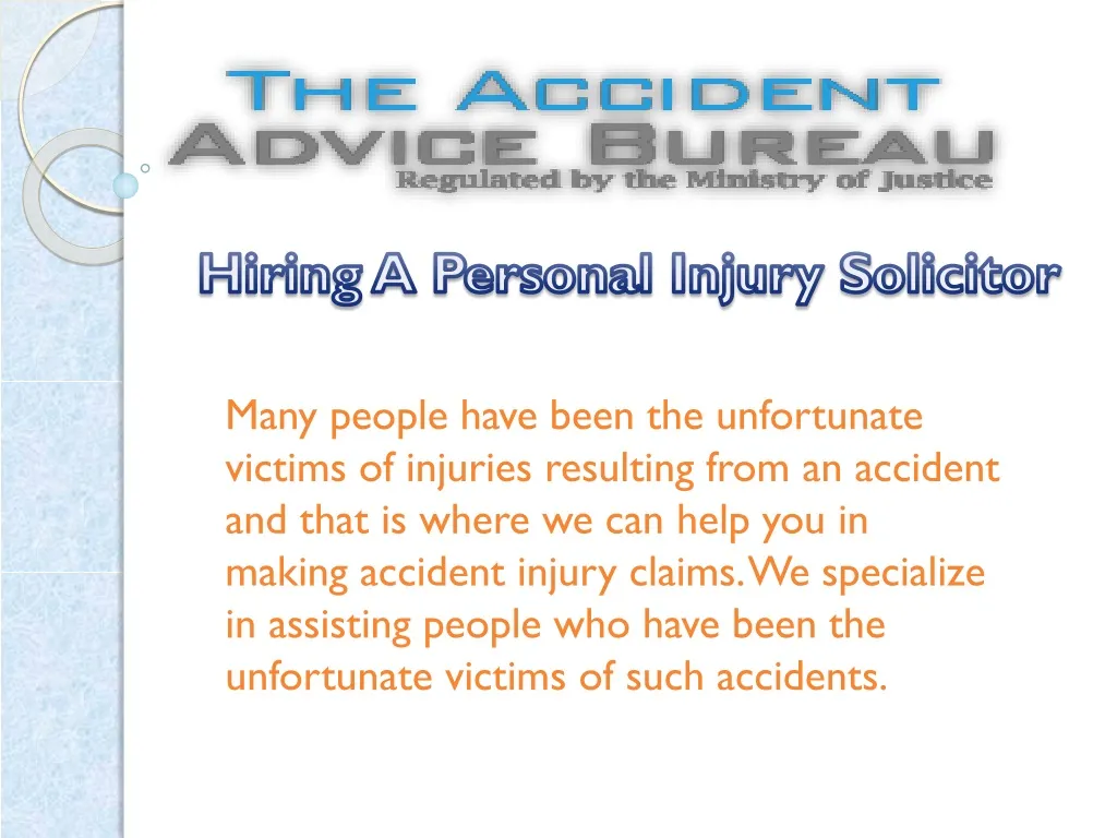hiring a personal injury solicitor