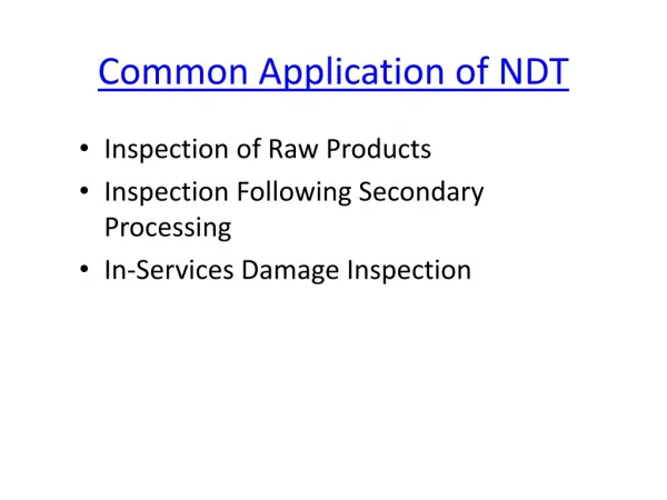 NDT Inspection