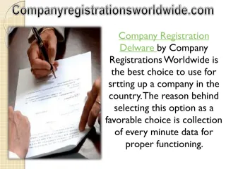 Company Registration Delaware - slide 1