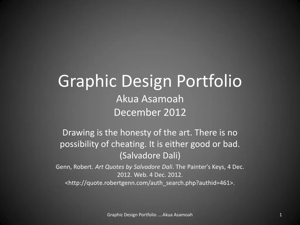 graphic design portfolio akua asamoah december 2012