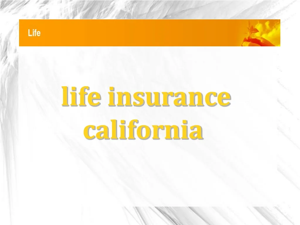 life insurance california