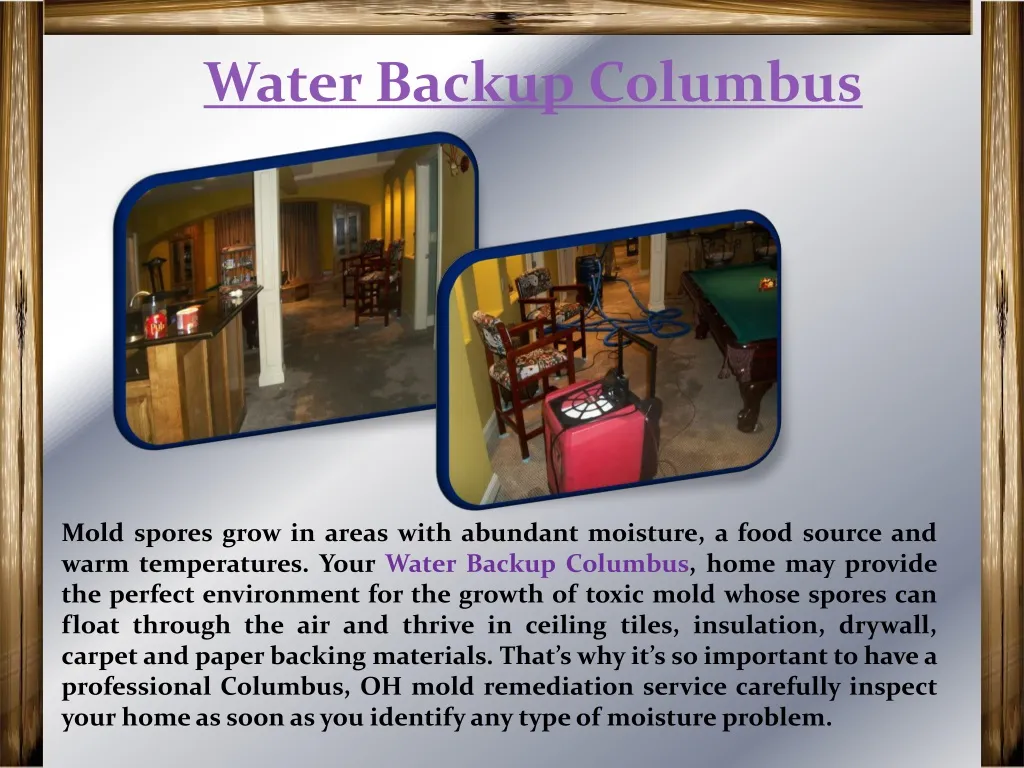 water backup columbus