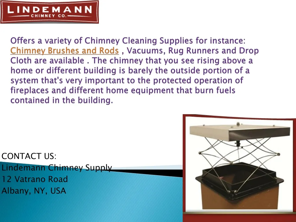 contact us lindemann chimney supply 12 vatrano road albany ny usa