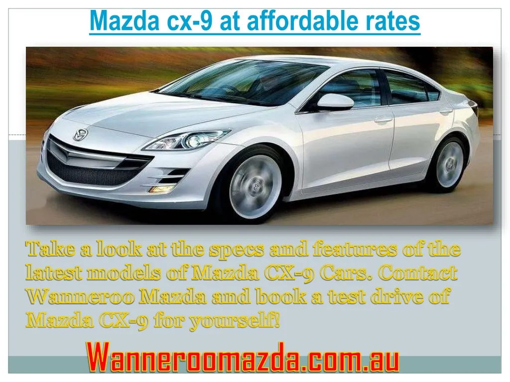 mazda cx 9 at affordable rates