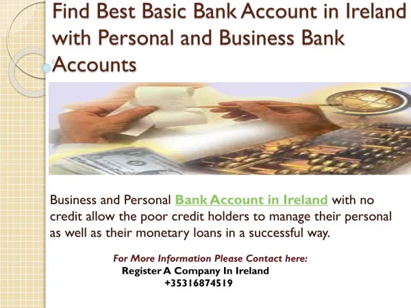 Find Best Basic Bank Account in Ireland with Personal and Bu