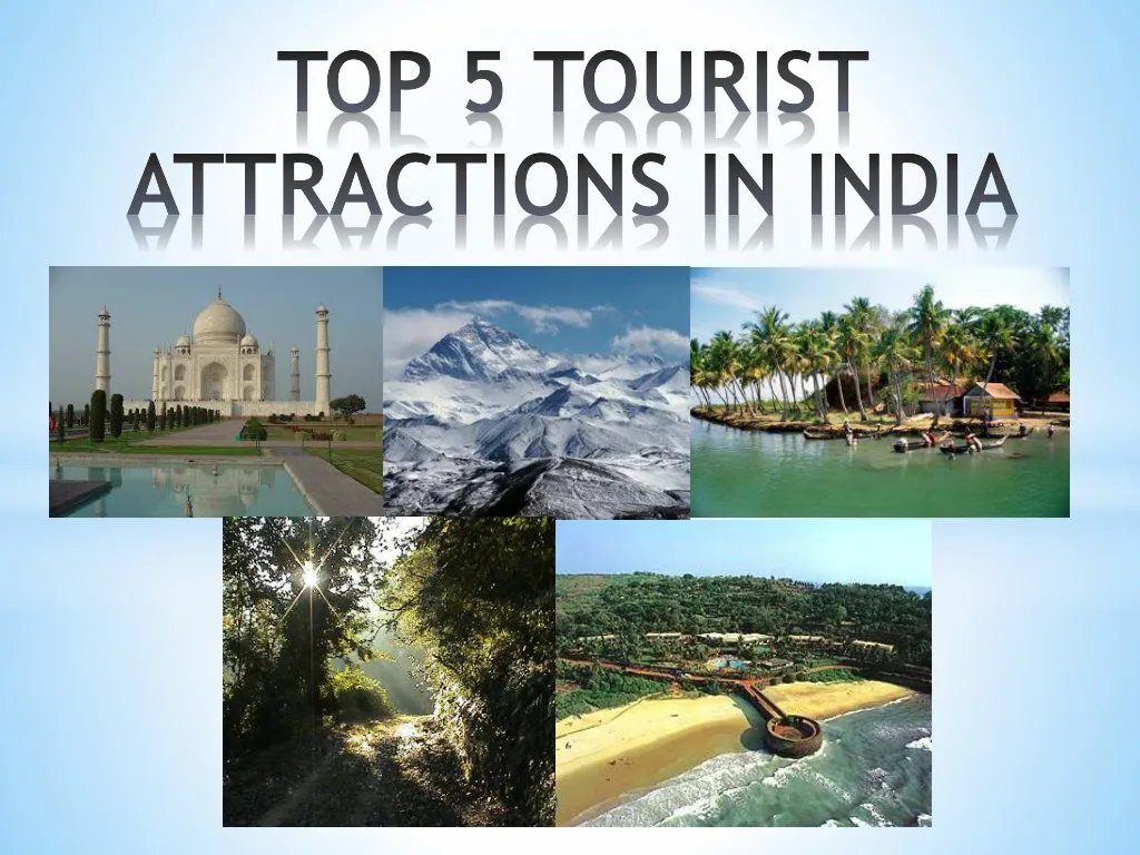 top 5 tourist attractions in india