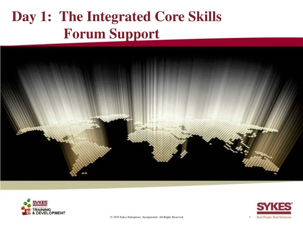 day 1 the integrated core skills