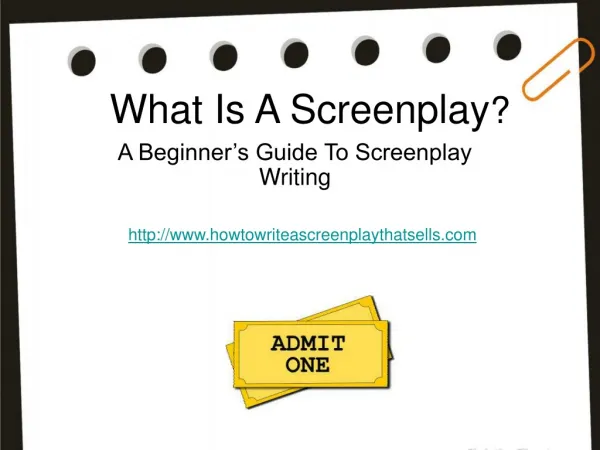 What is a screenplay