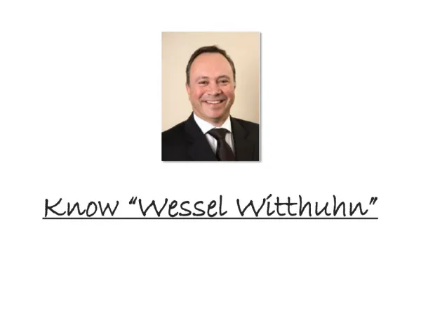 Know Wessel Witthuhn
