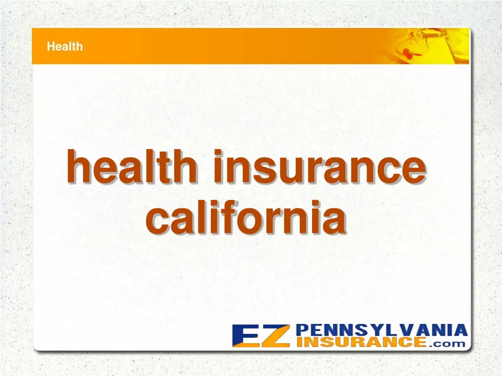 health insurance california