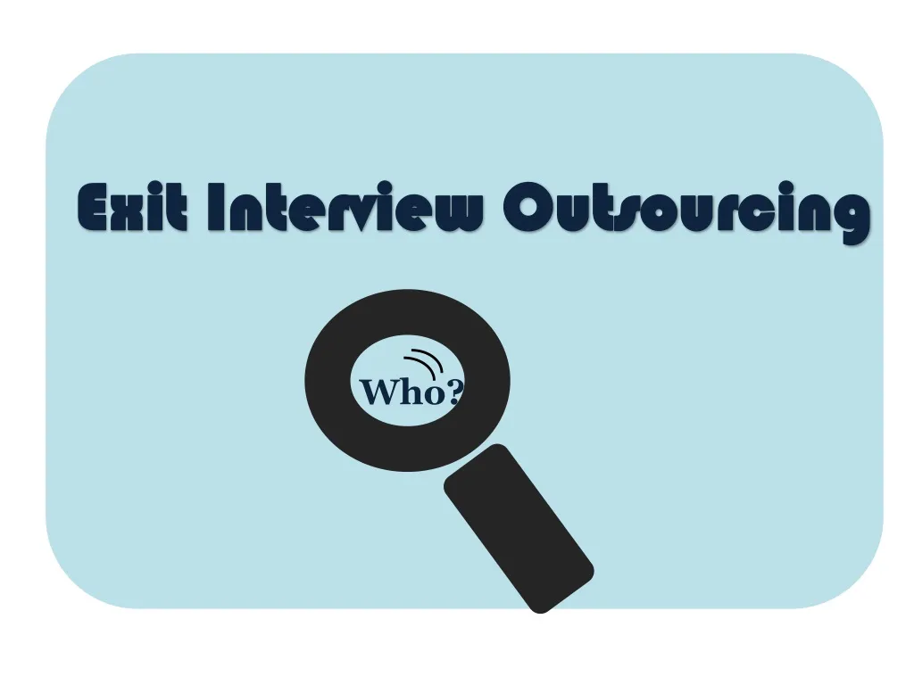 exit interview outsourcing