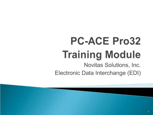 PC-ACE Pro32 Training Module