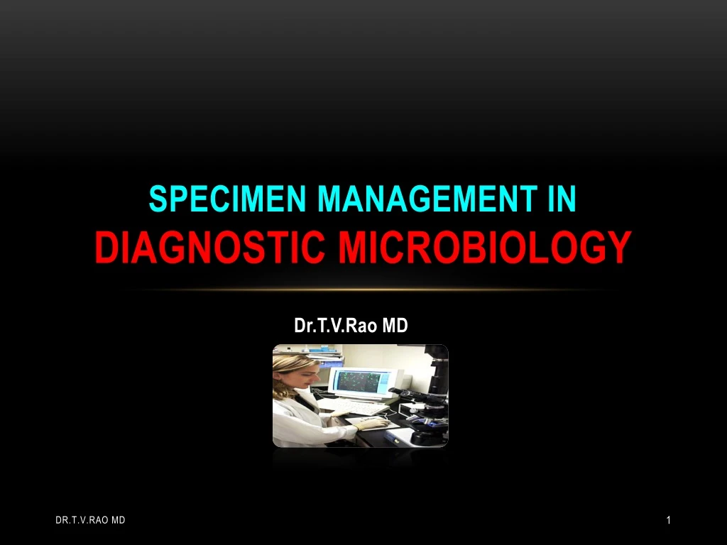 specimen management in diagnostic microbiology