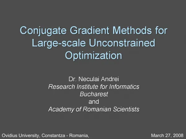 Conjugate Gradient Methods for Large-scale Unconstrained Optimization