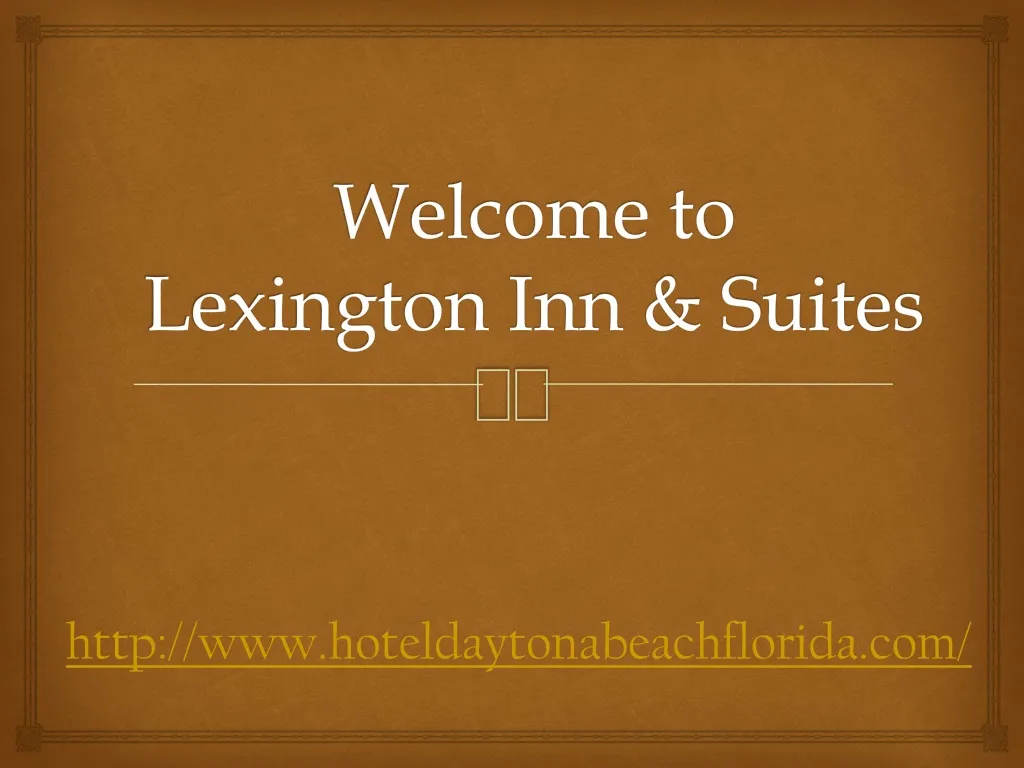 welcome to lexington inn suites