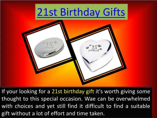 21st Birthday Gifts