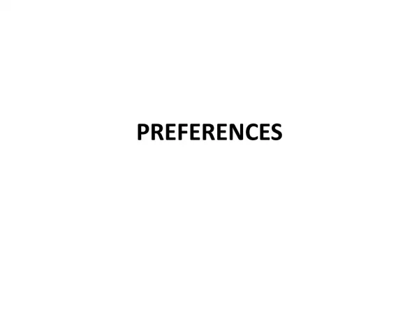 Preference assignment help