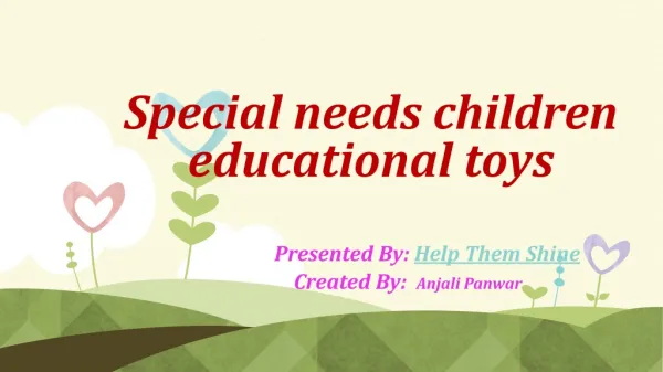 Special needs children educational toys