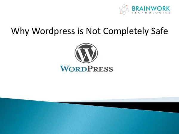 Why Wordpress is Not Completely Safe