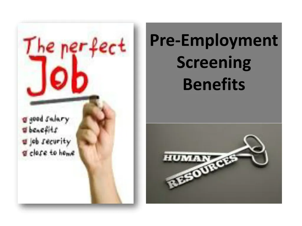 pre employment screening benefits