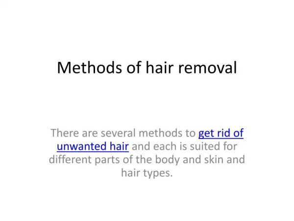 Learn how to remove hair permanently