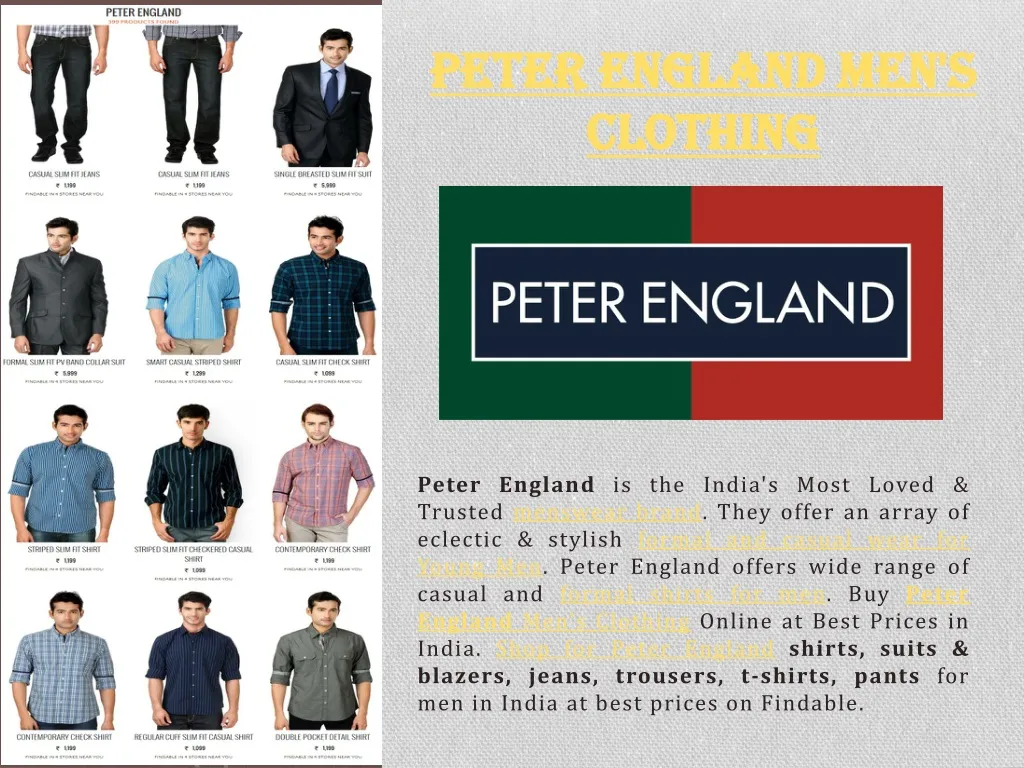 peter england men s clothing