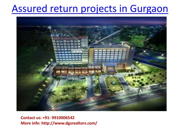 assured return projects in gurgaon