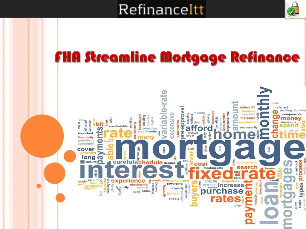 fha streamline mortgage refinance