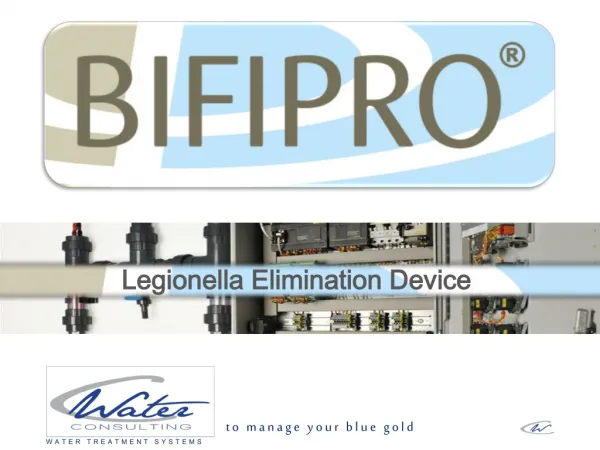 Sistema BIFIPRO per eliminazione legionella