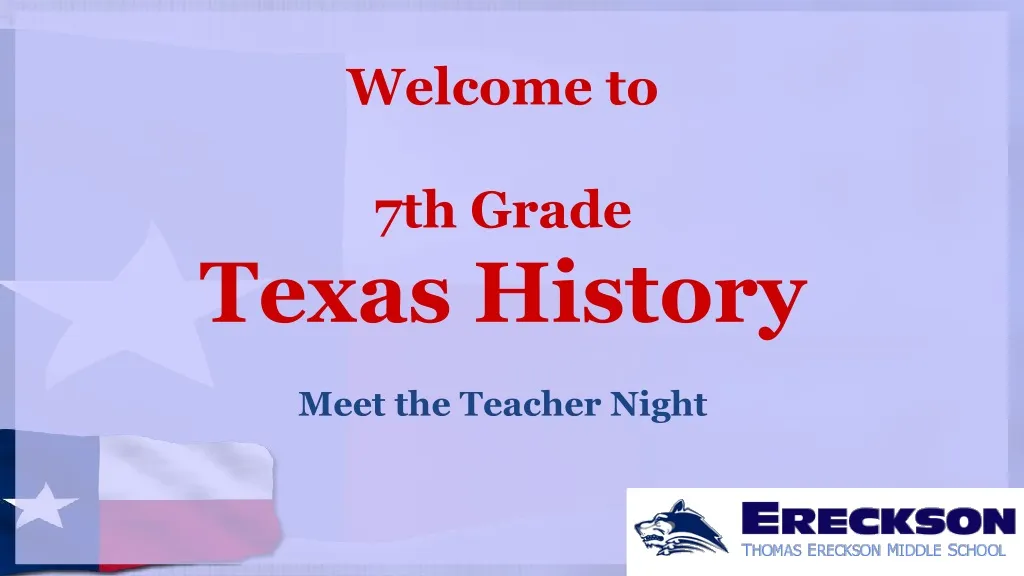 welcome to 7th grade texas history meet