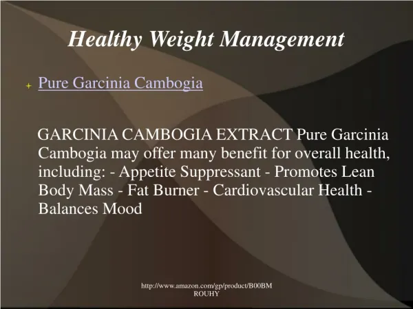 100% Pure Garcinia Cambogia extract with HCA