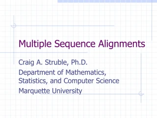 Multiple Sequence Alignments - slide 1