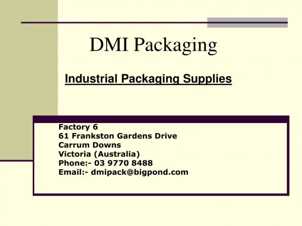 Industrial Packaging Supplies Australia