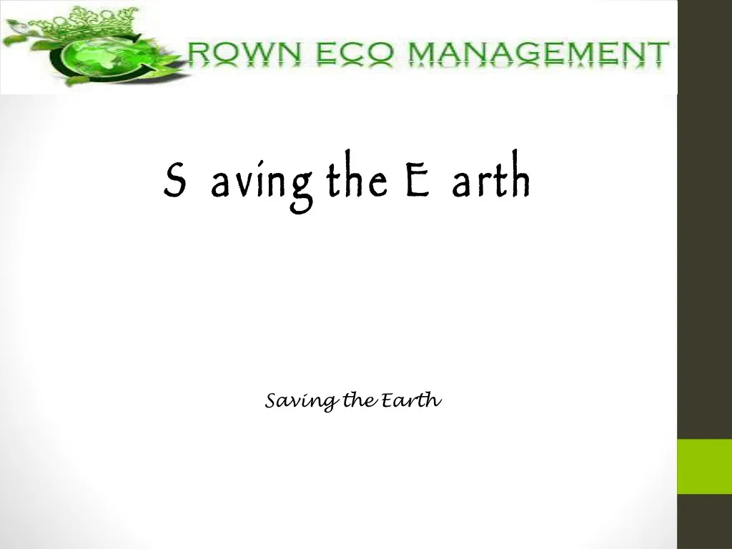 saving the earth saving the earth