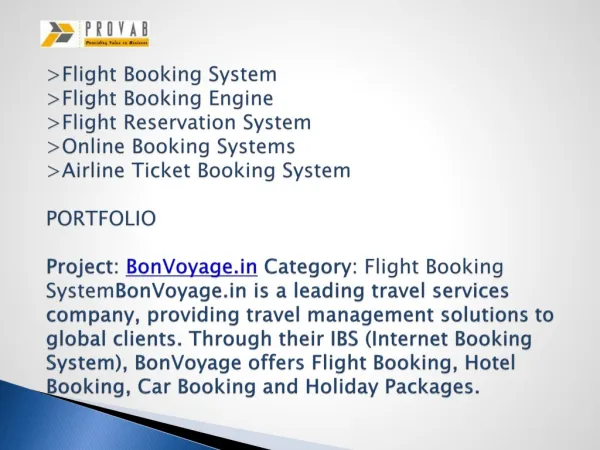 Flight Booking System, Flight Booking Engine