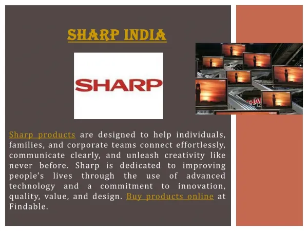 Buy Sharp Electronics products online at lower price