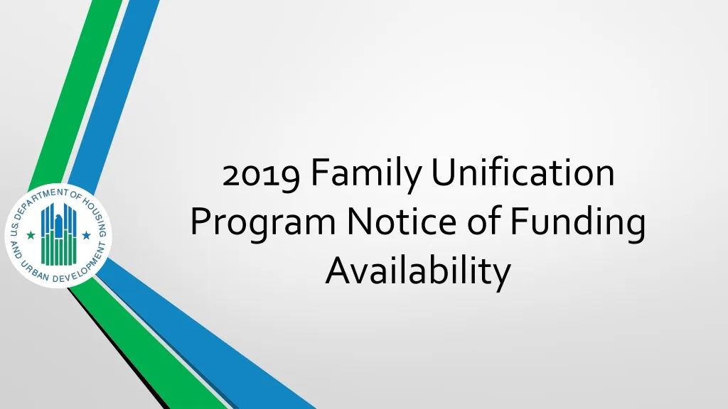 2019 family unification program notice of funding availability