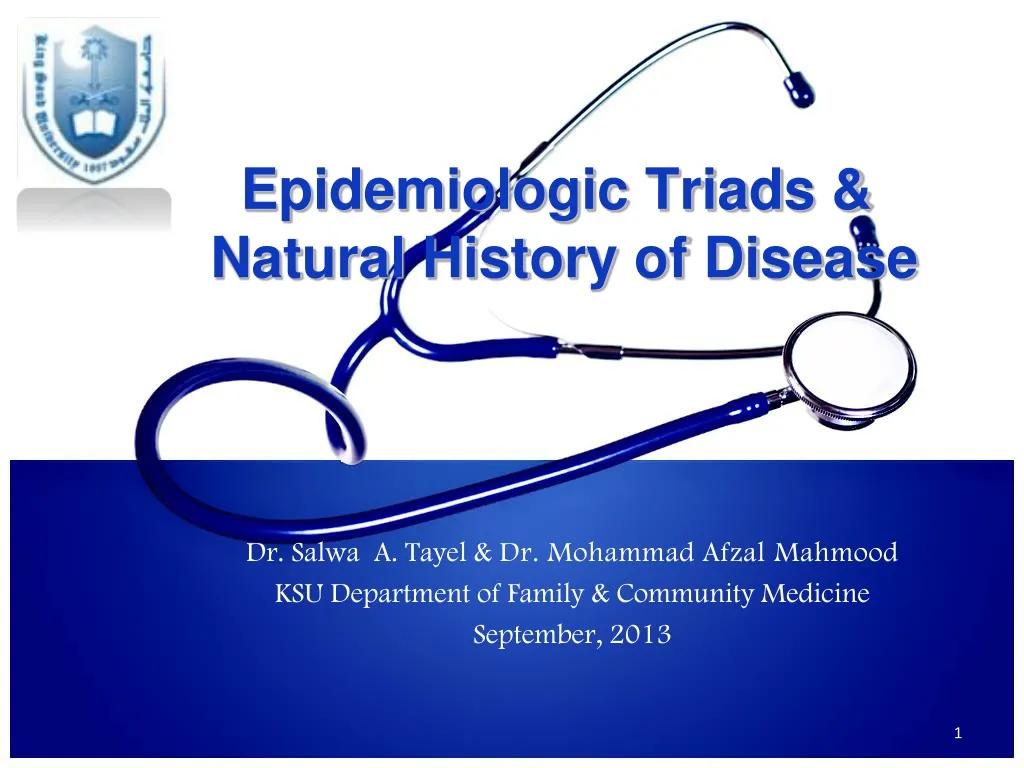 epidemiologic triads natural history of disease