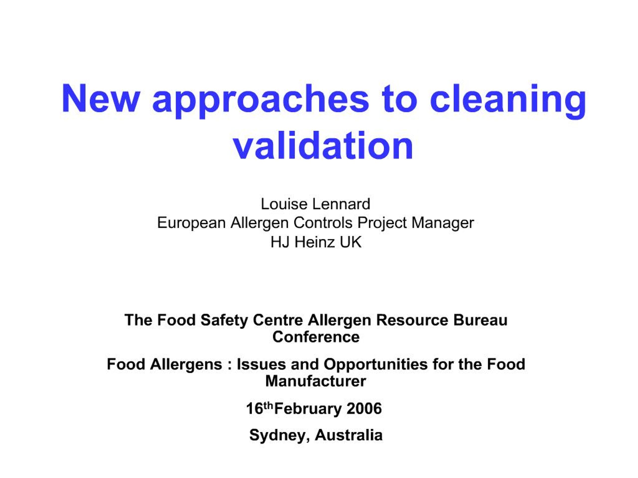 PPT - New approaches to cleaning validation PowerPoint Presentation ...